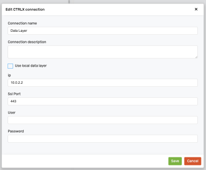 create connection with remote datalayer